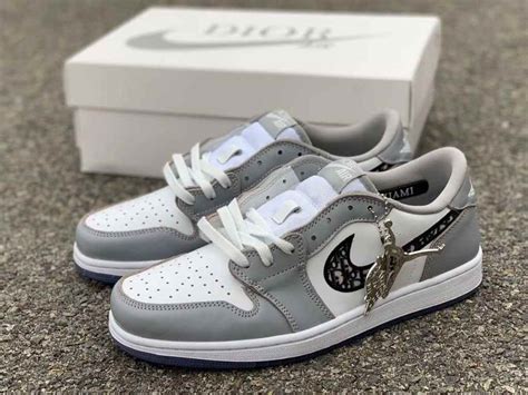 dior x jordan 1 low grey|Dior jordan 1 low sneakers.